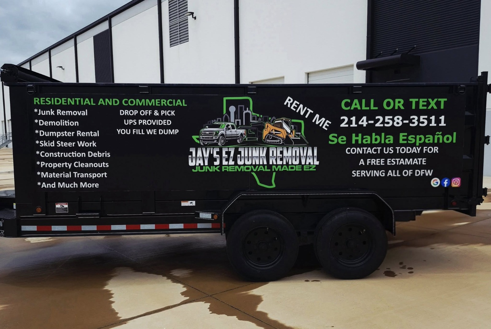 Loaded removal truck